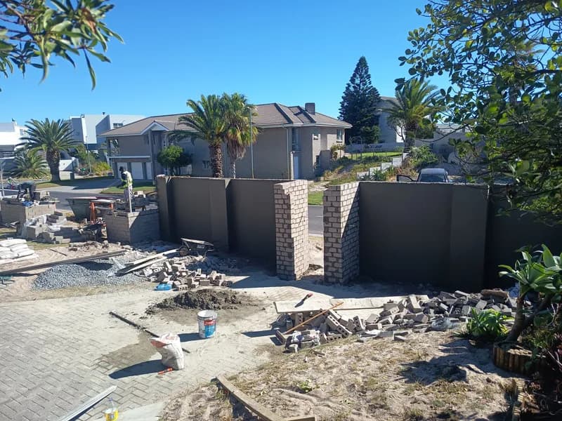 Boundary wall and boma construction project in Melkbosstrand, Cape Town
